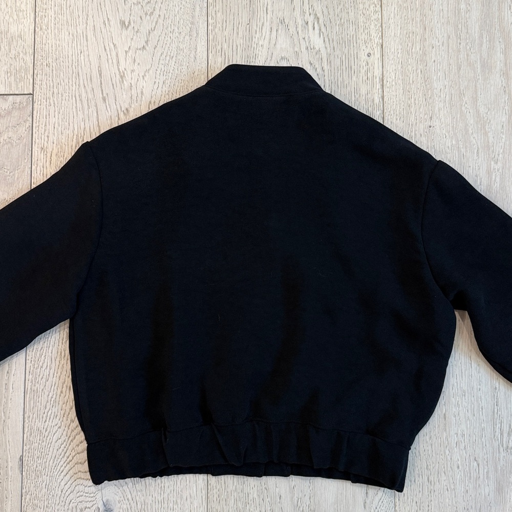 Express Patch Pocket Cropped Bomber Jacket In Pit… - image 2